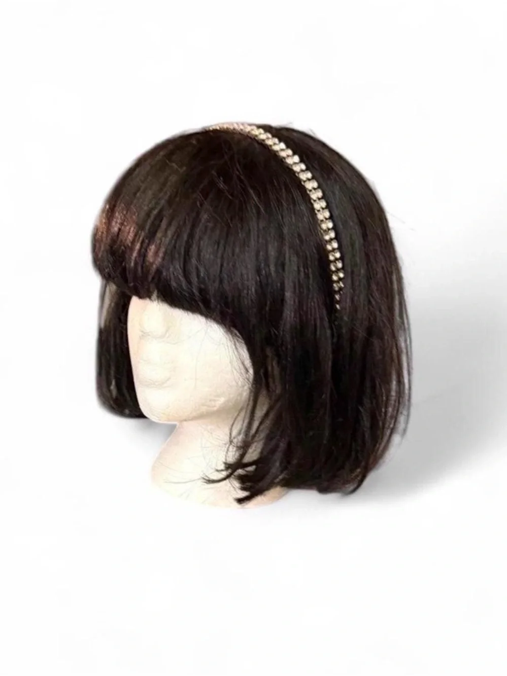 Forever 21 Two Row Rhinestone Double Layer Headband with Elastic Back NWT